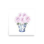 Chinoiserie Peony in Ginger Jar Art Print - Hydrangea Lane Home