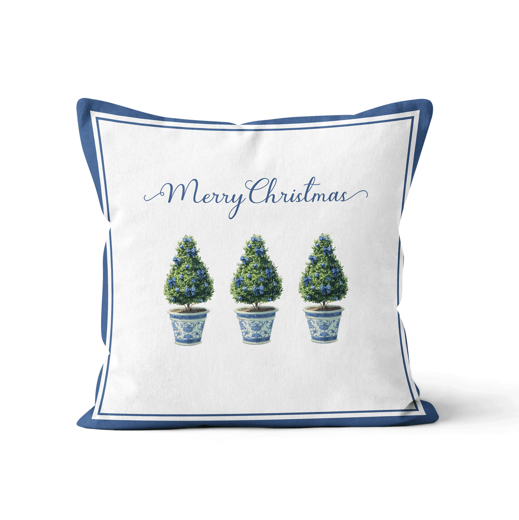 Chinoiserie Topiary Christmas Cushion/Pillow Cover - Hydrangea Lane Home