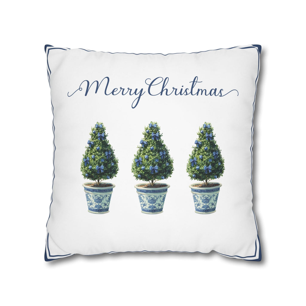 Chinoiserie Topiary Christmas Cushion/Pillow Cover - Hydrangea Lane Home