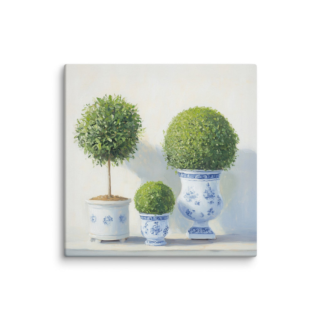 Chinoiserie Topiary Tree Oil Painting Art Canvas - Hydrangea Lane Home
