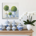 Chinoiserie Topiary Tree Oil Painting Art Canvas - Hydrangea Lane Home