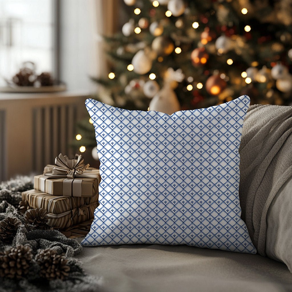 Christmas Baubles Blue Cushion/Pillow Cover - Hydrangea Lane Home