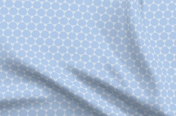 Daisy Chain Reverse Fabric - Cornflower - Hydrangea Lane Home