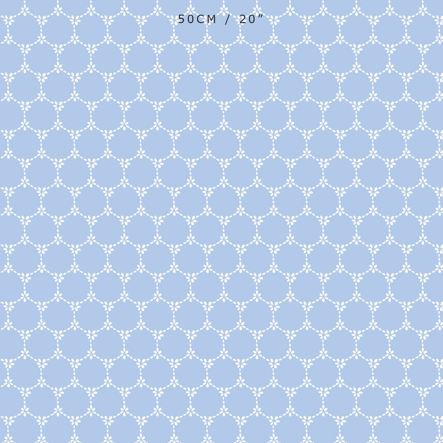 Daisy Chain Reverse Fabric - Cornflower - Hydrangea Lane Home