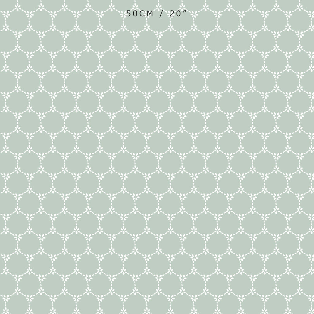 Daisy Chain Reverse Fabric - Eau De Nil - Hydrangea Lane Home
