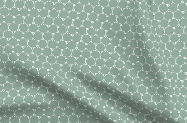 Daisy Chain Reverse Fabric - Eucalyptus - Hydrangea Lane Home