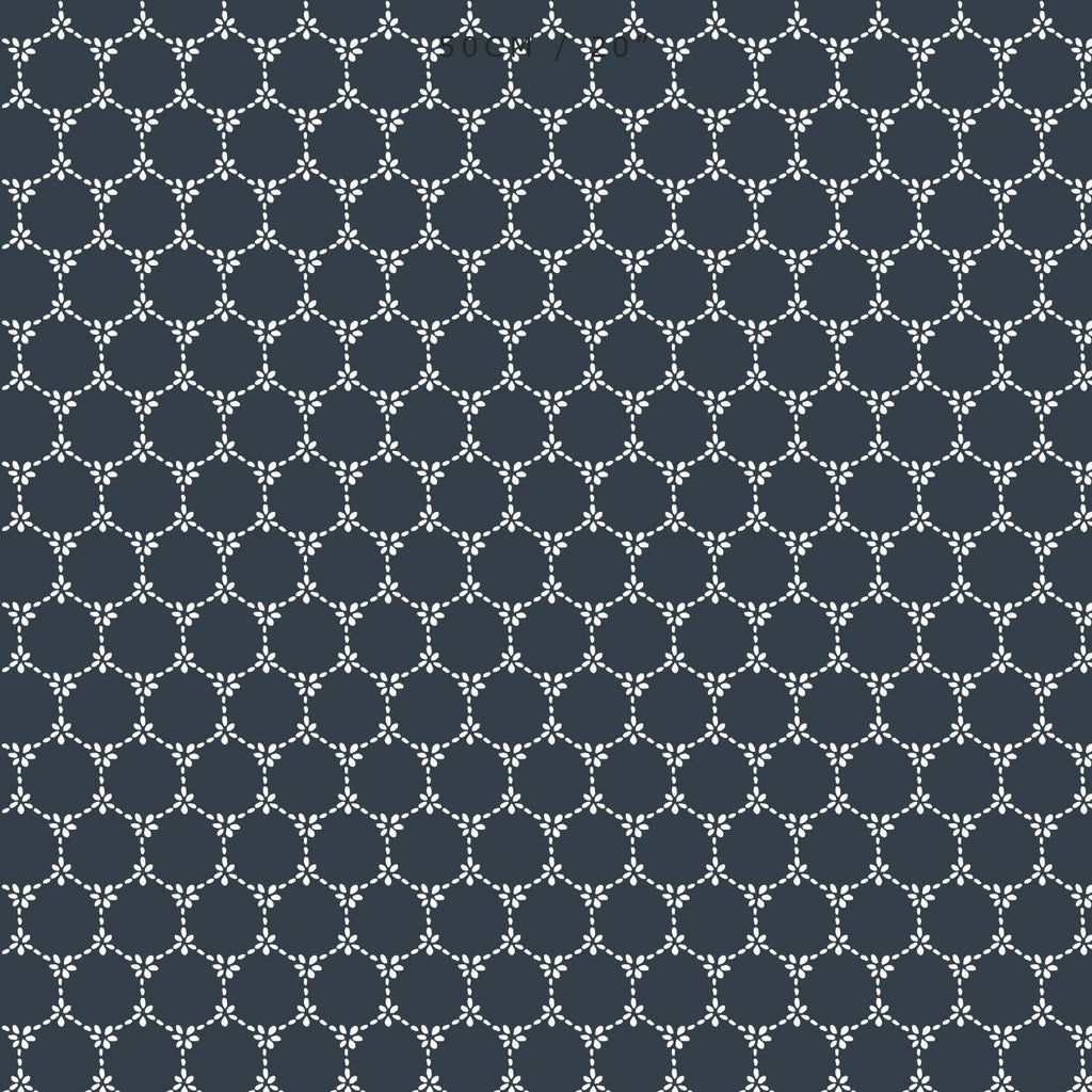 Daisy Chain Reverse Fabric - Graphite - Hydrangea Lane Home