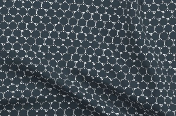 Daisy Chain Reverse Fabric - Graphite - Hydrangea Lane Home