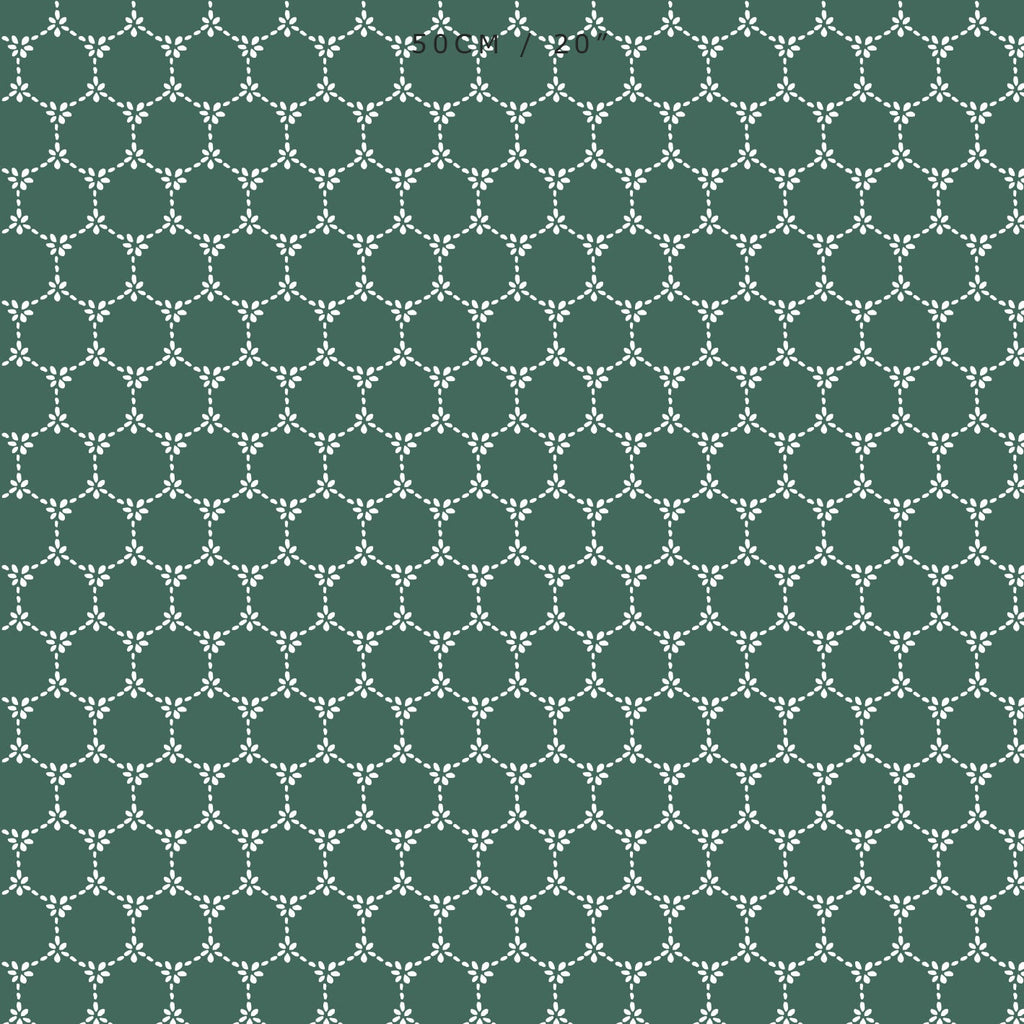 Daisy Chain Reverse Fabric - Leaf - Hydrangea Lane Home