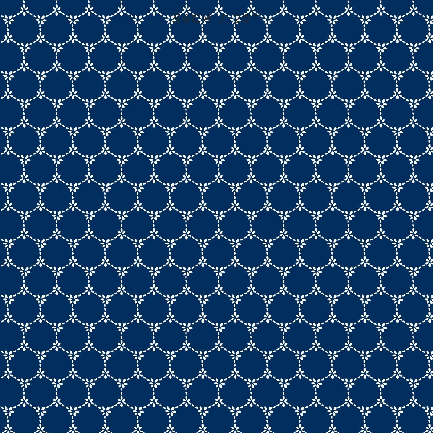 Daisy Chain Reverse Fabric - Navy - Hydrangea Lane Home