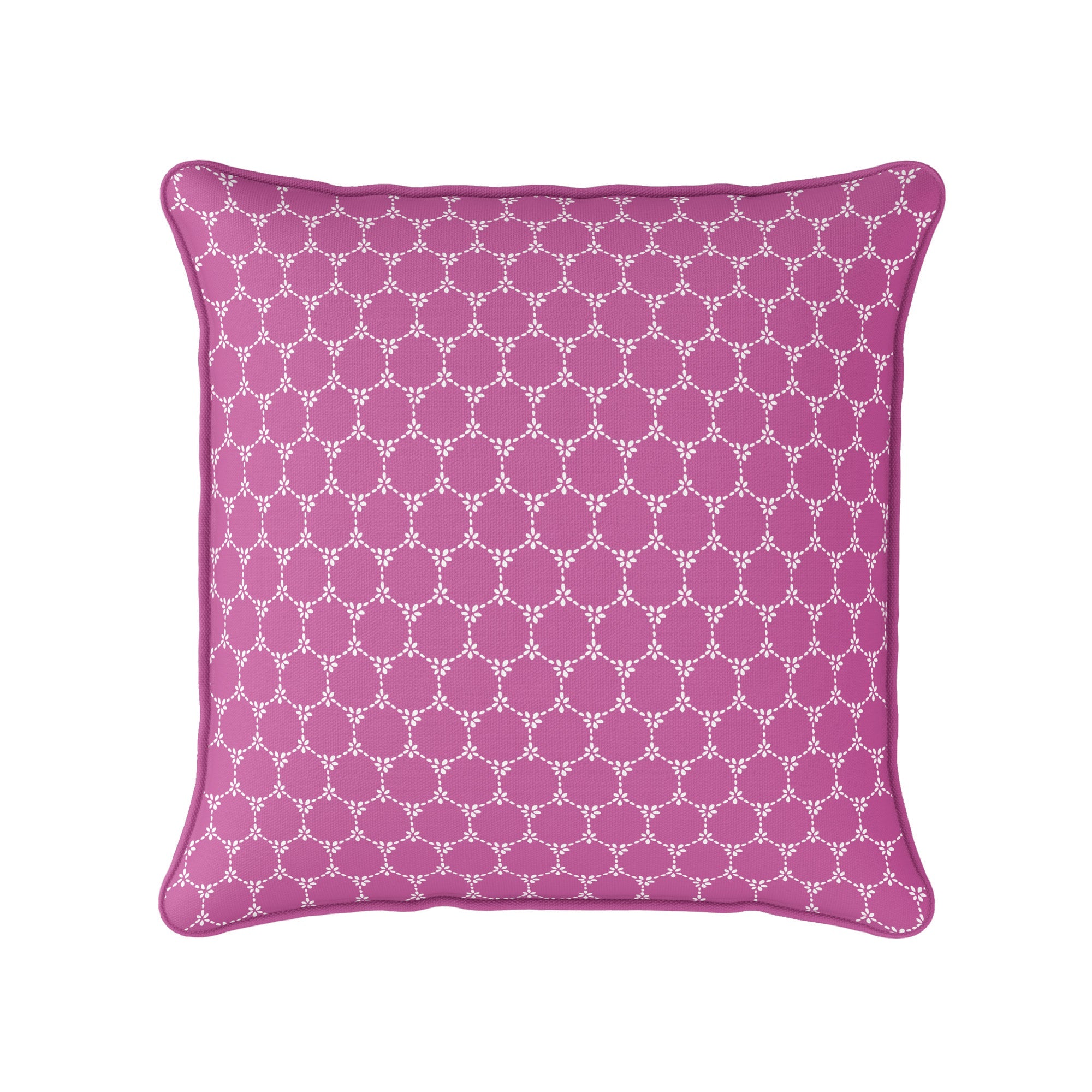 Daisy Chain Reverse Fabric - Raspberry - Hydrangea Lane Home