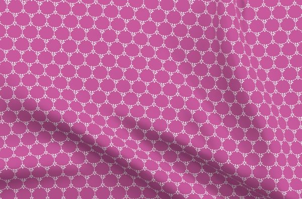 Daisy Chain Reverse Fabric - Raspberry - Hydrangea Lane Home