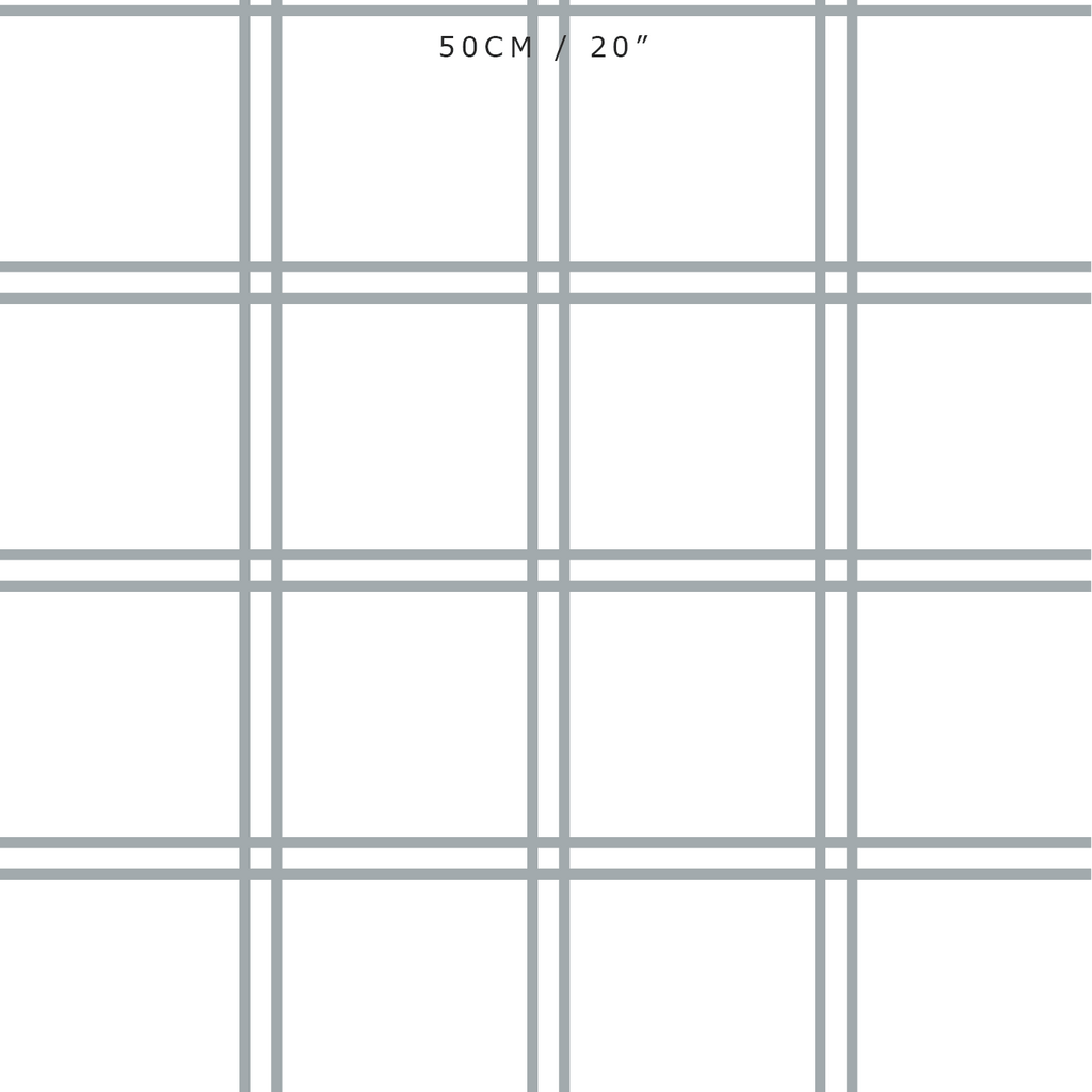 Double Window Pane Check Fabric - Koala - Hydrangea Lane Home