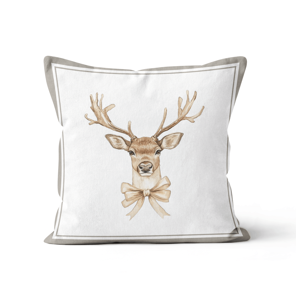 Festive Deer Christmas Cushion/Pillow Cover - Hydrangea Lane Home