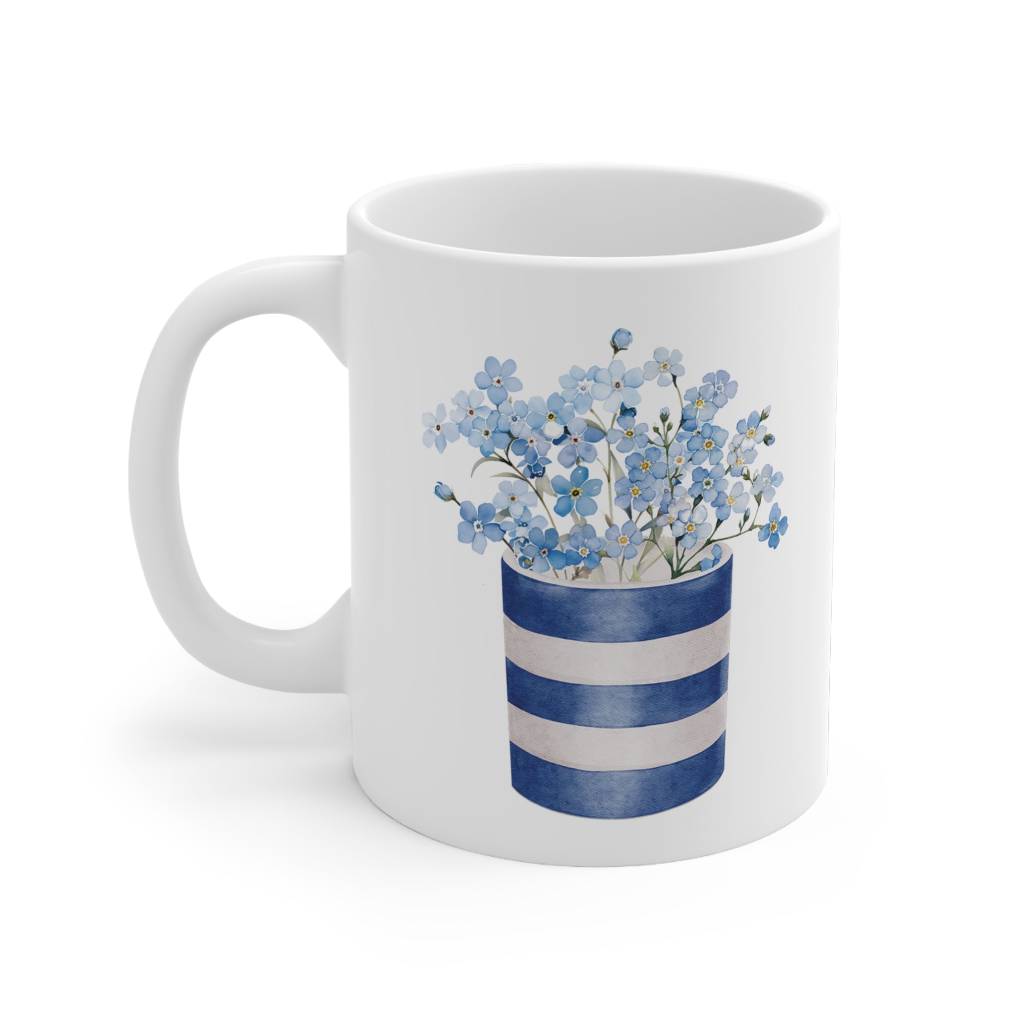 Forget Me Not Flowers Ceramic Mug - Hydrangea Lane Home