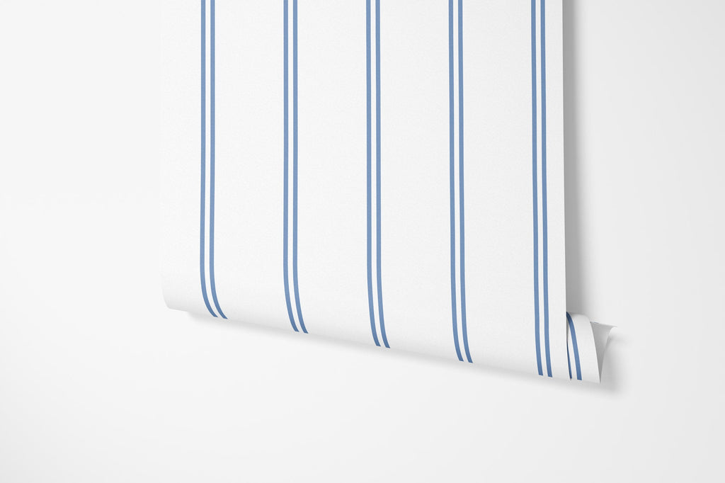 French Stripe Wallpaper - Breeze - Hydrangea Lane Home