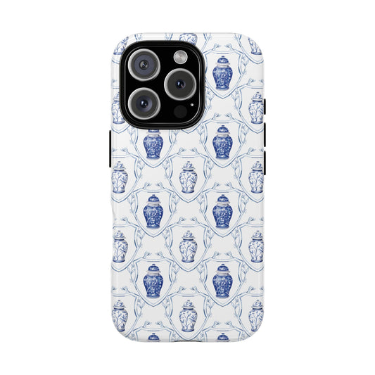 Ginger Jar Crest Tough iPhone Case - Hydrangea Lane Home