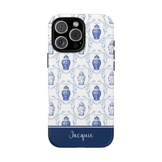 Ginger Jar Crest Tough iPhone Case - Hydrangea Lane Home