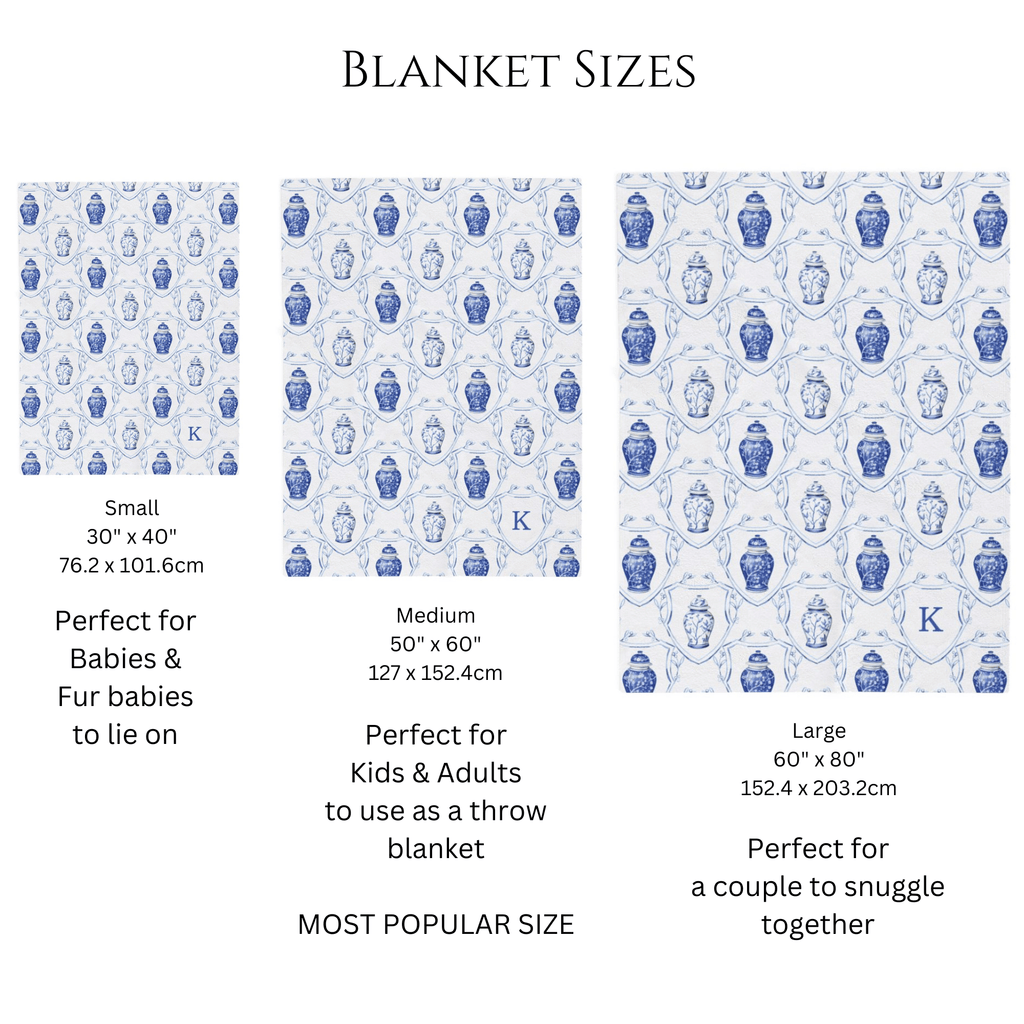 Ginger Jar Soft Fleece Throw Blanket - Hydrangea Lane Home