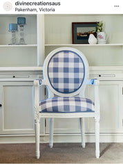 Gingham Check Medium Fabric - Breeze - Hydrangea Lane Home