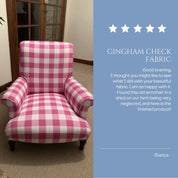 Gingham Check Medium Fabric - Raspberry - Hydrangea Lane Home