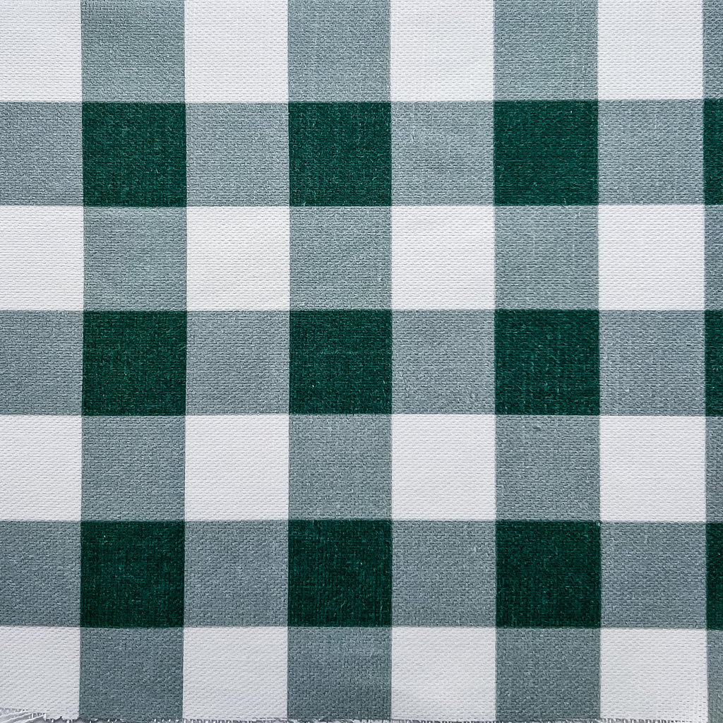 Gingham Check Small Fabric - Leaf - Hydrangea Lane Home