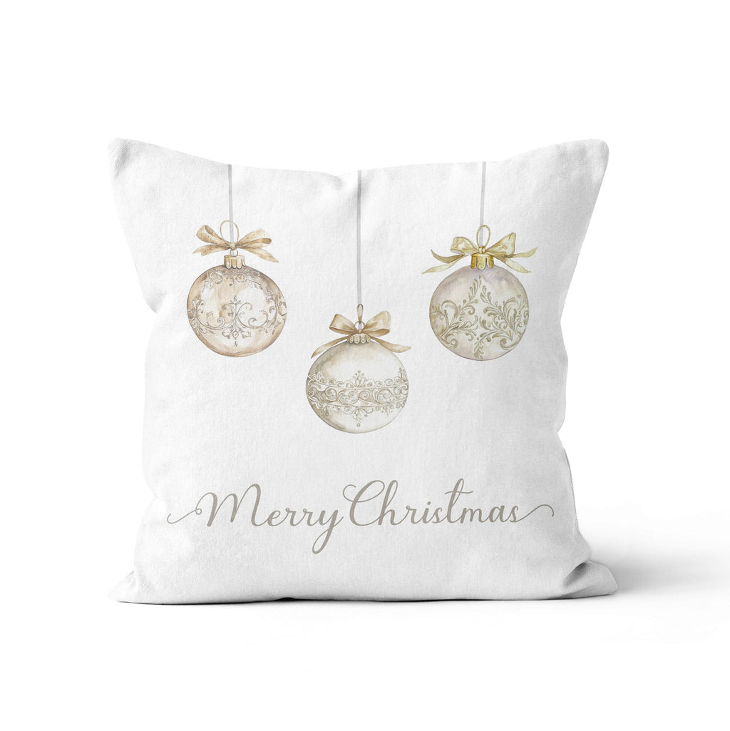 Gold Christmas Baubles Cushion/Pillow Cover - Hydrangea Lane Home