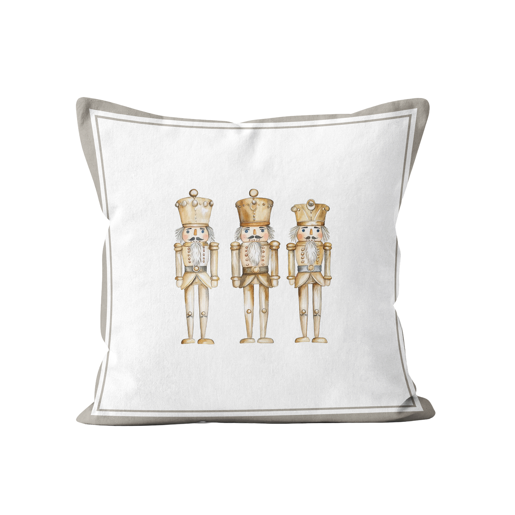 Gold Nutcracker Christmas Cushion/Pillow Cover - Hydrangea Lane Home