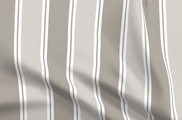 Grande Stripe Fabric - Chateaux - Linen - Hydrangea Lane Home