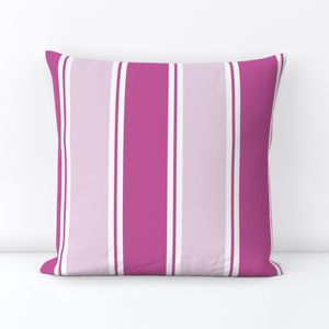 Grande Stripe Fabric - Peony - Raspberry - Hydrangea Lane Home