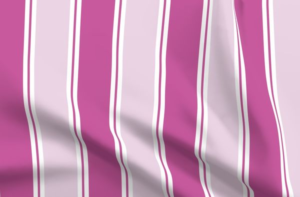 Grande Stripe Fabric - Peony - Raspberry - Hydrangea Lane Home