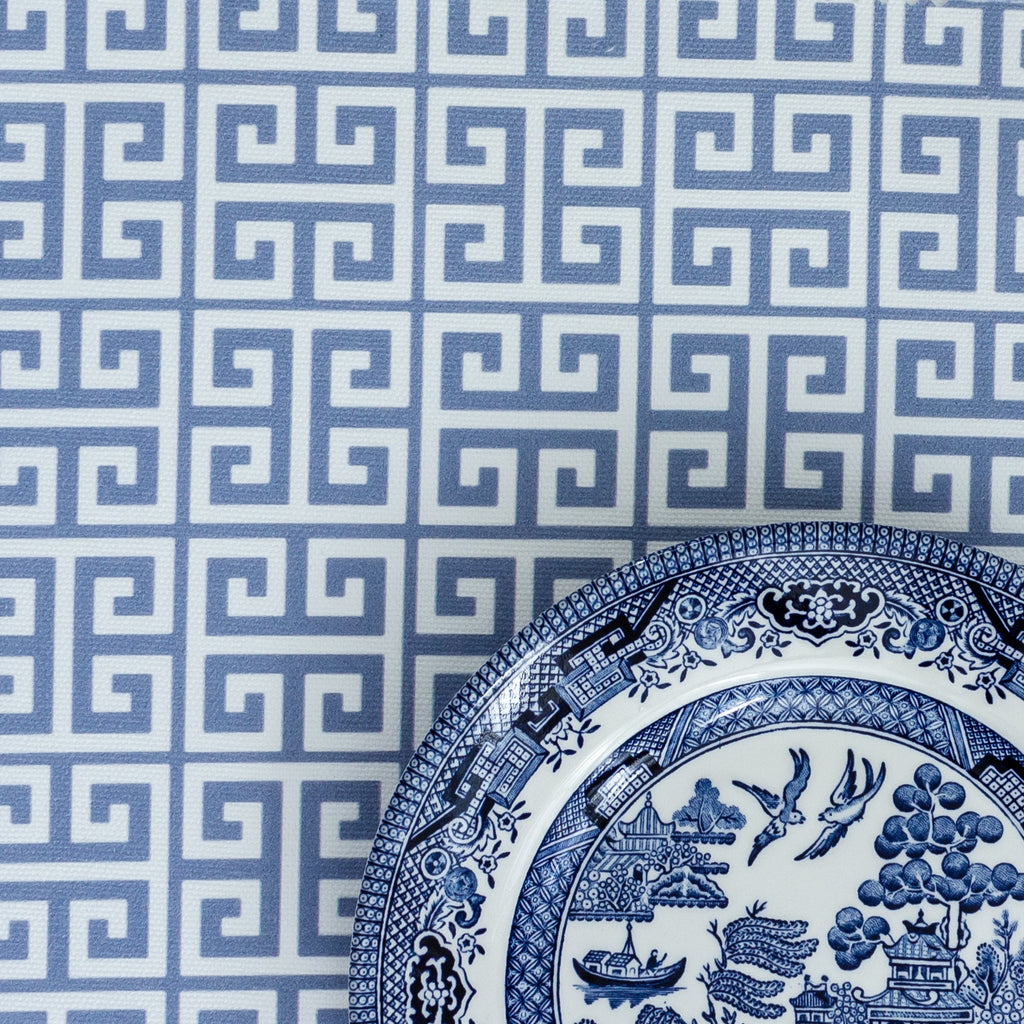 Greek Key Fabric - Breeze - Hydrangea Lane Home