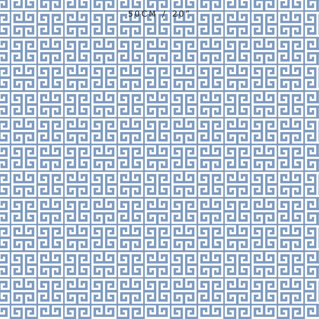 Greek Key Fabric - Breeze - Hydrangea Lane Home