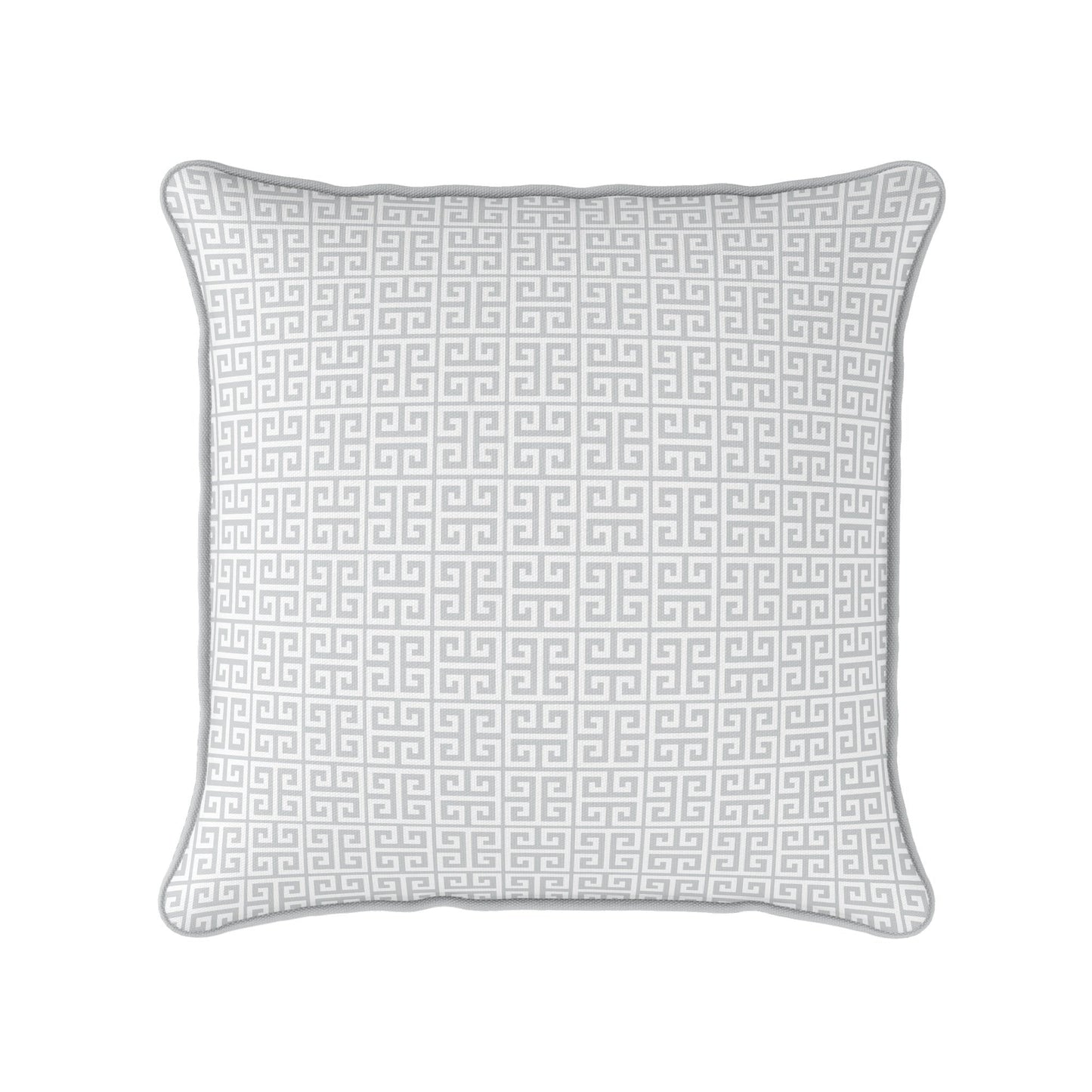 Greek Key Fabric - Dove - Hydrangea Lane Home