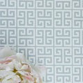 Greek Key Fabric - Eau De Nil - Hydrangea Lane Home