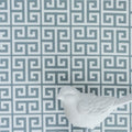 Greek Key Fabric - Eucalyptus - Hydrangea Lane Home