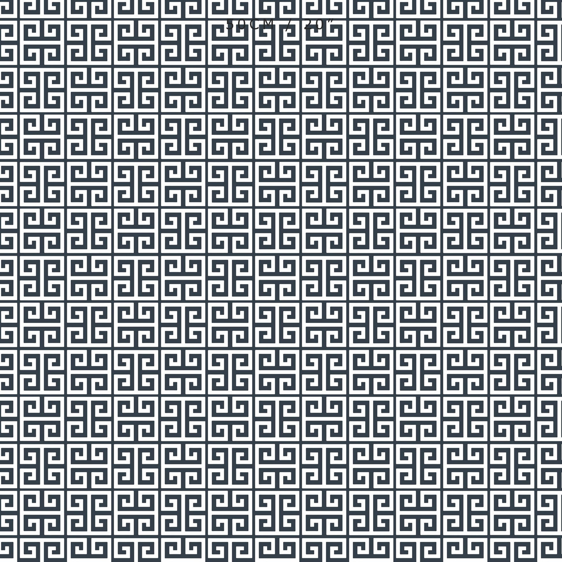 Greek Key Fabric - Graphite - Hydrangea Lane Home