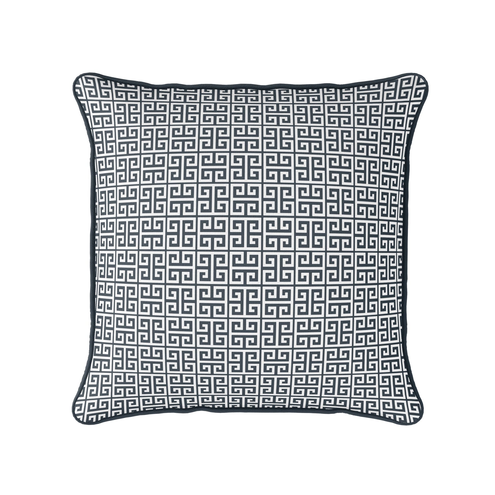 Greek Key Fabric - Graphite - Hydrangea Lane Home