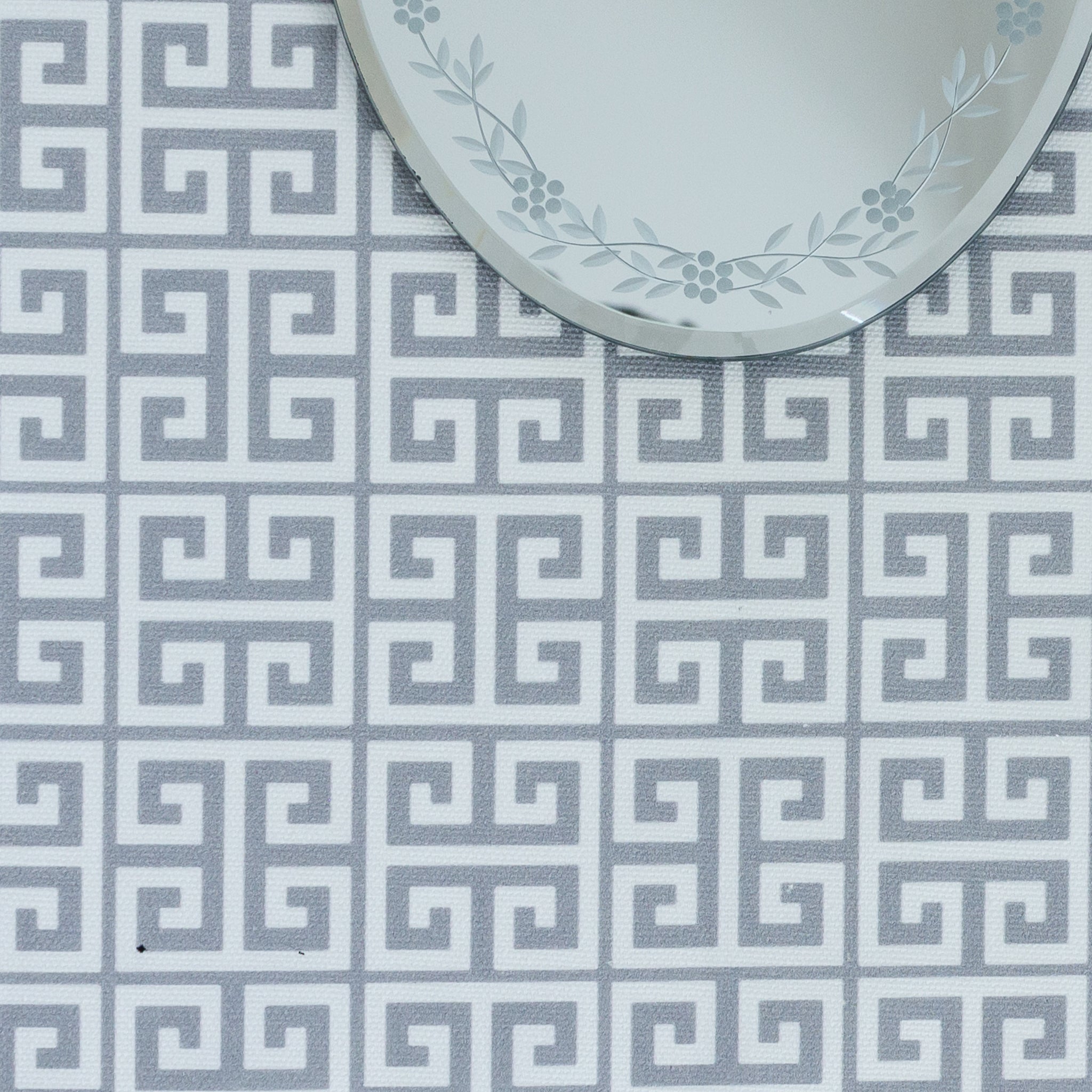 Greek Key Fabric - Koala - Hydrangea Lane Home