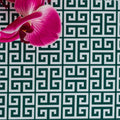 Greek Key Fabric - Leaf - Hydrangea Lane Home