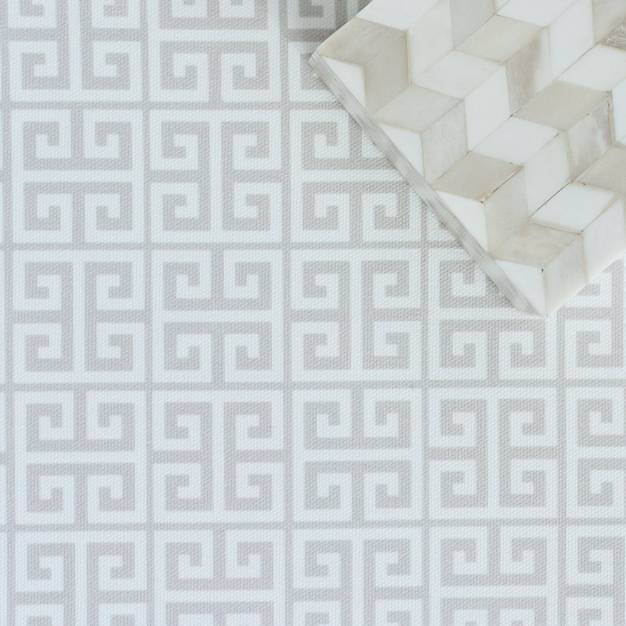 Greek Key Fabric - Linen - Hydrangea Lane Home