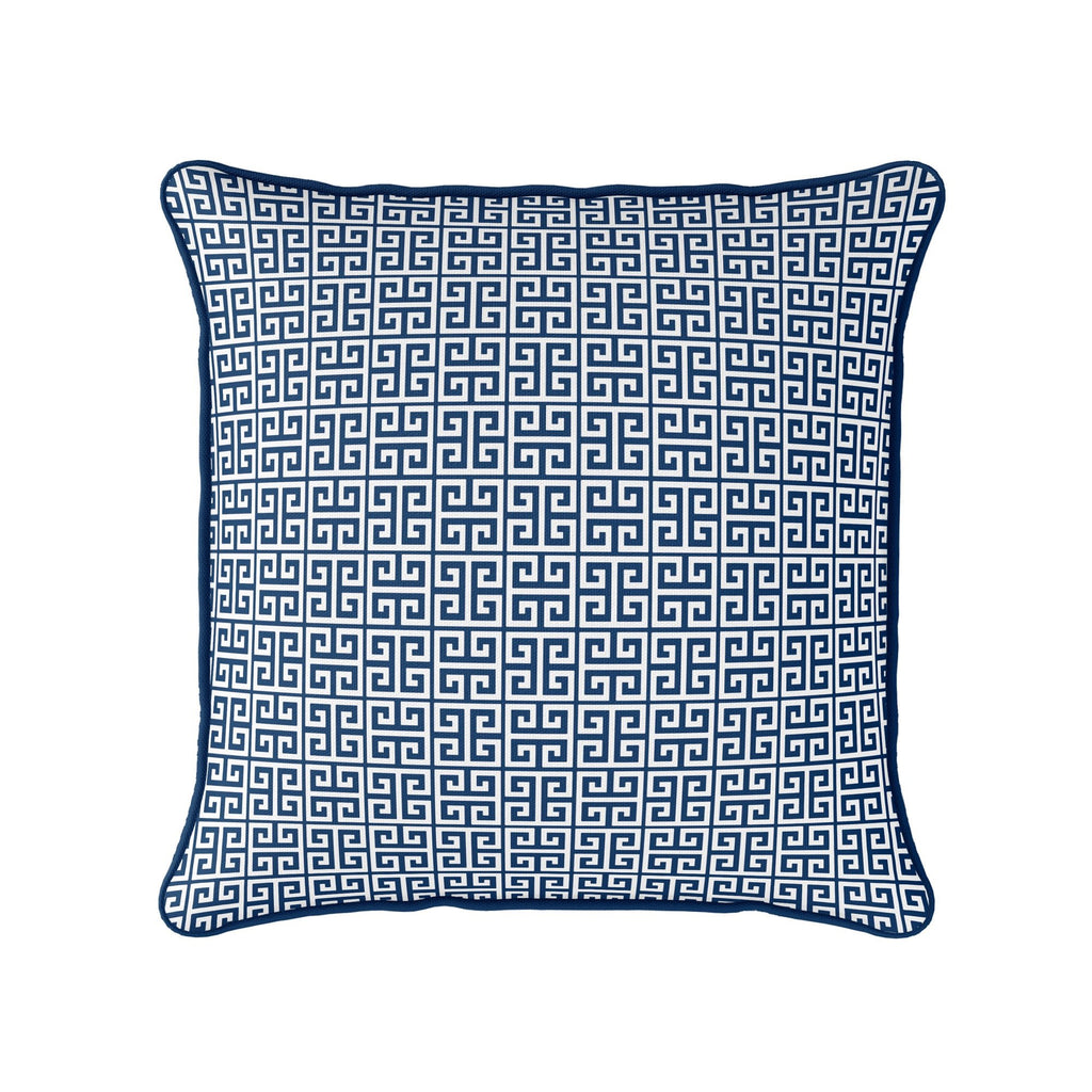Greek Key Fabric - Navy - Hydrangea Lane Home