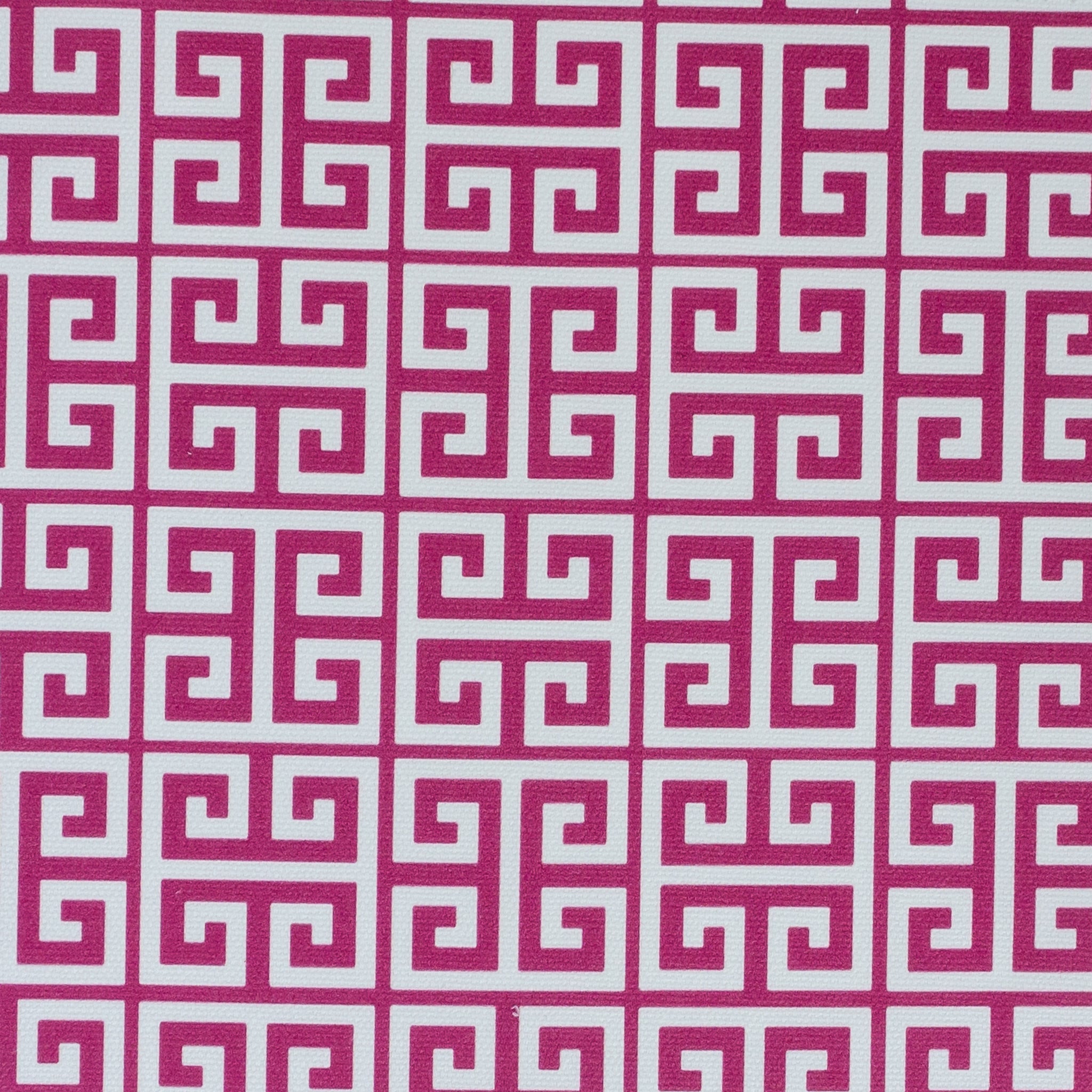 Greek Key Fabric - Raspberry - Hydrangea Lane Home