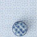 Greek Key Fabric - Serenity - Hydrangea Lane Home