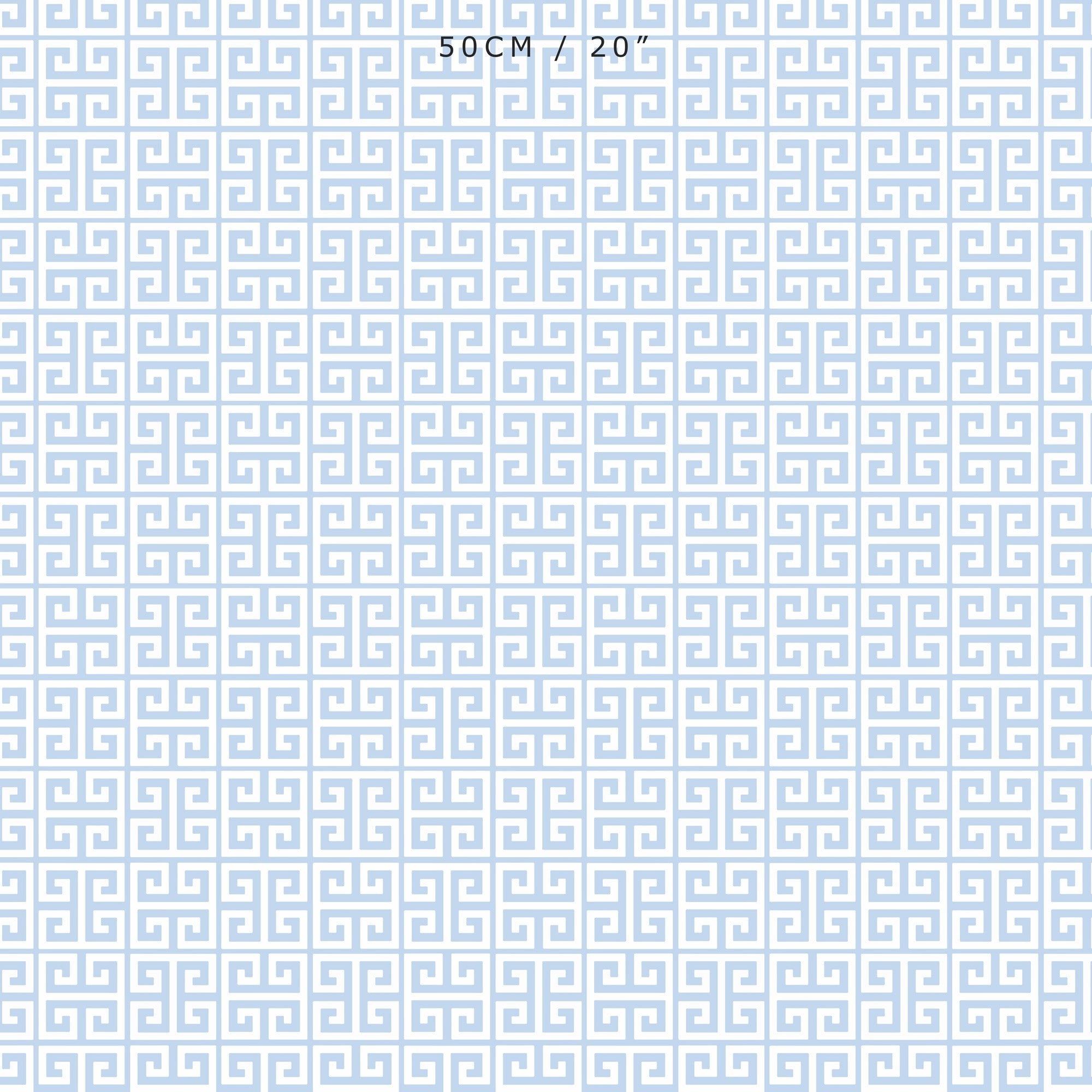 Greek Key Fabric - Serenity - Hydrangea Lane Home
