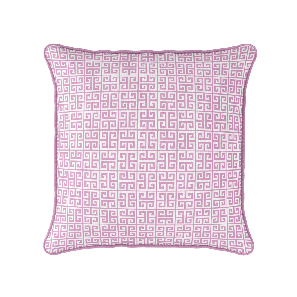 Greek Key Fabric - Tickled Pink - Hydrangea Lane Home