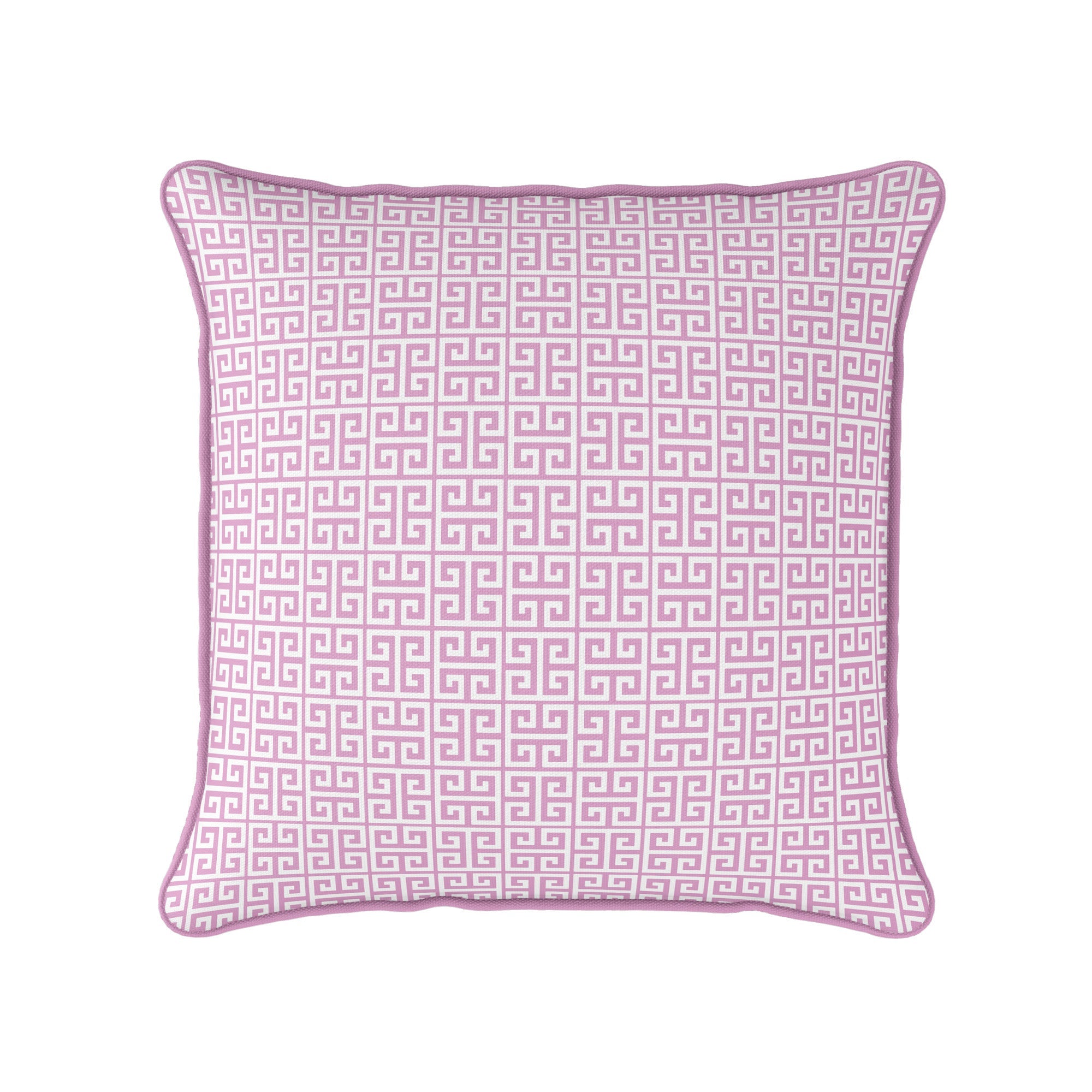 Greek Key Fabric - Tickled Pink - Hydrangea Lane Home