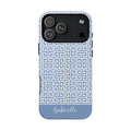 Greek Key MagSafe Tough iPhone Case - Breeze Blue - Hydrangea Lane Home