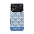Greek Key MagSafe Tough iPhone Case - Breeze Blue - Hydrangea Lane Home