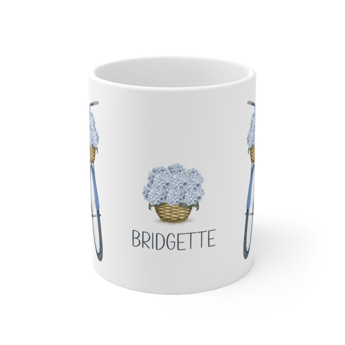 Hamptons Hydrangea Bicycle Ceramic Mug - Hydrangea Lane Home
